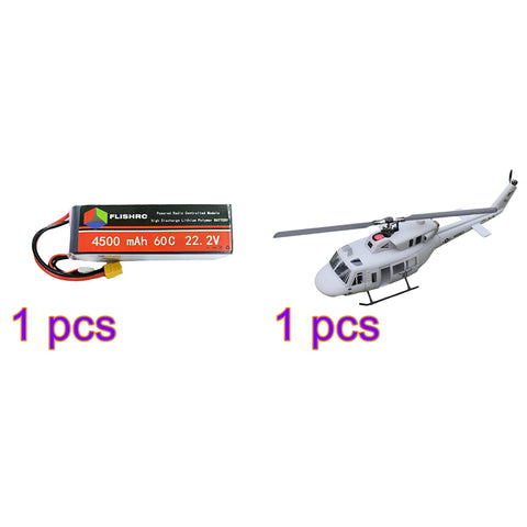 FL500 UH-1N Twin Huey 500-Class 2.4G 6CH Scale RC Helicopter with L7 Flight Controller & 4-Mode Positioning GPS ((RTF Version)
