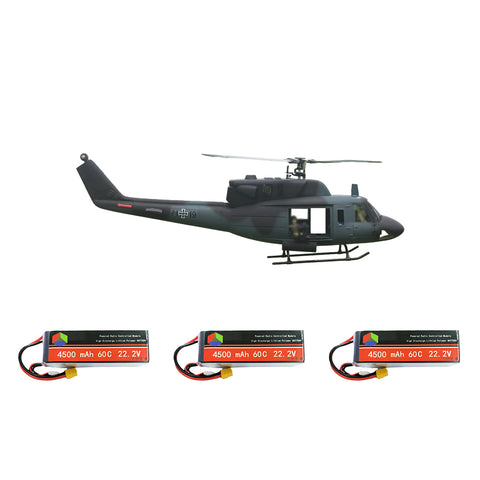 FL500 UH-1N Twin Huey 500-Class 2.4G 6CH Scale RC Helicopter with L7 Flight Controller & 4-Mode Positioning GPS ((RTF Version)