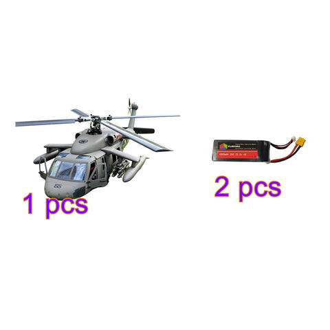 FL500 UH-60 500-Class 2.4G 6CH Scale RC Helicopter Model with FLISHRC L7 Flight Controller, 4-Mode Positioning GPS, Realistic Cockpit (RTF Version)