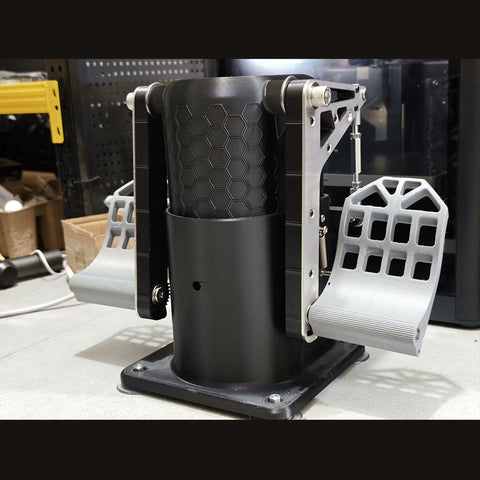 Flight Simulator Rudder Pedals, 3 Hall Sensors, Dual Toe Brakes, Metal & PETG Frame, MSFS/X-Plane/DCS Compatible