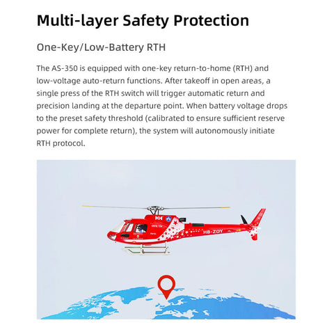 FLYWING AS350 470-Class Scale RC Helicopter with GPS & ACE FC (RTF)