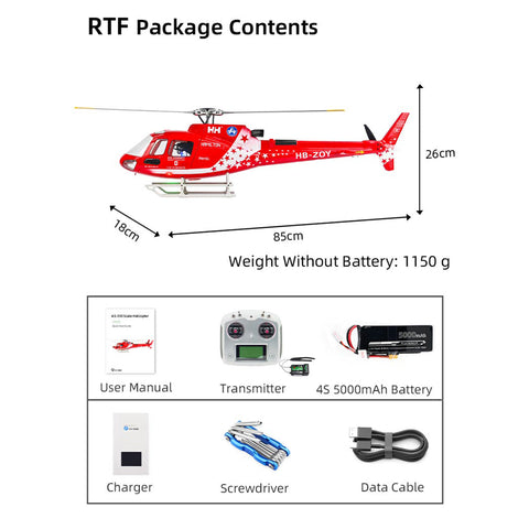 FLYWING AS350 470-Class Scale RC Helicopter with GPS & ACE FC (RTF)