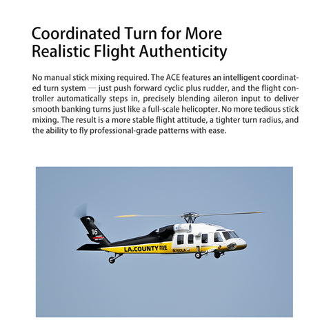 FLYWING UH-60L Black Hawk 470-Class RC Military Helicopter, 2.4G 6CH with ACE Flight Controller, GPS Positioning & Quick-Release 4-Rotor System (RTF Version)