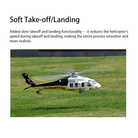 FLYWING UH-60L Black Hawk 470-Class RC Military Helicopter, 2.4G 6CH with ACE Flight Controller, GPS Positioning & Quick-Release 4-Rotor System (RTF Version)