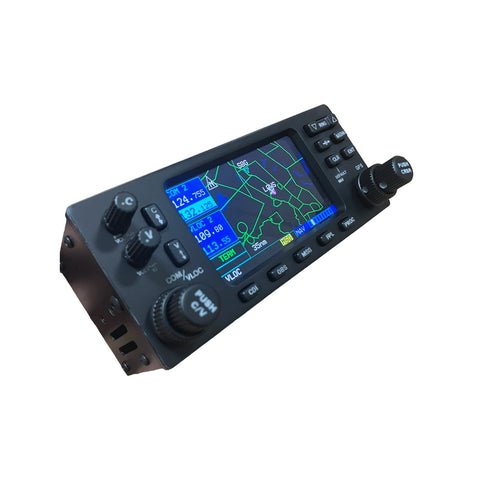 GNS-430 Style GPS Avionics Panel, CNC Resin Finish with 4" Display, Dual Encoder Controls, Flight Simulator Hardware for MSFS 2024/2020 & X-Plane 12