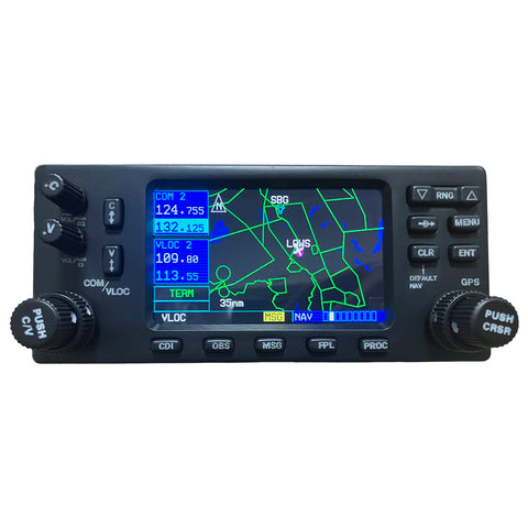 GNS-430 Style GPS Avionics Panel, CNC Resin Finish with 4" Display, Dual Encoder Controls, Flight Simulator Hardware for MSFS 2024/2020 & X-Plane 12