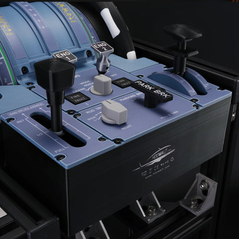 Hoowalt D107 V2 A32X A31X A19X Motorized Throttle-Quadrant with Adjustable Damping for Flight Sim - Backlit, Full Range Motion, Compatible with MSFS2020/2024, X-Plane, Fenix, FBW, toliss - Windows Home Cockpit Panel
