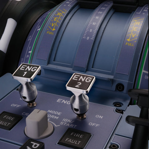 Hoowalt D107 V2 A32X A31X A19X Motorized Throttle-Quadrant with Adjustable Damping for Flight Sim - Backlit, Full Range Motion, Compatible with MSFS2020/2024, X-Plane, Fenix, FBW, toliss - Windows Home Cockpit Panel