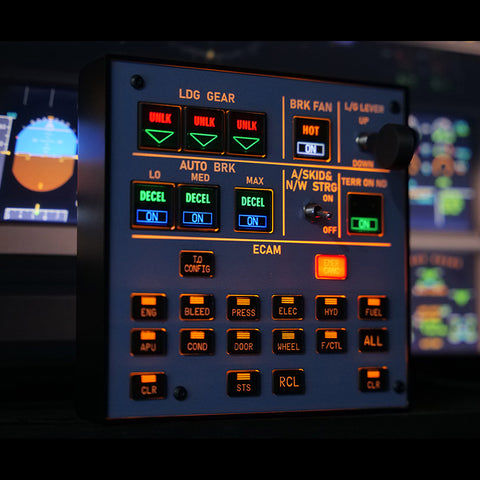 Rowsfire A103 V3.0 A32X/A31X/A350/XECAM HOME COCKPIT Landing Gear Indicator Integrated Panel for MSFS 2020/2024 - Compatible with Fenix, FBW & ini