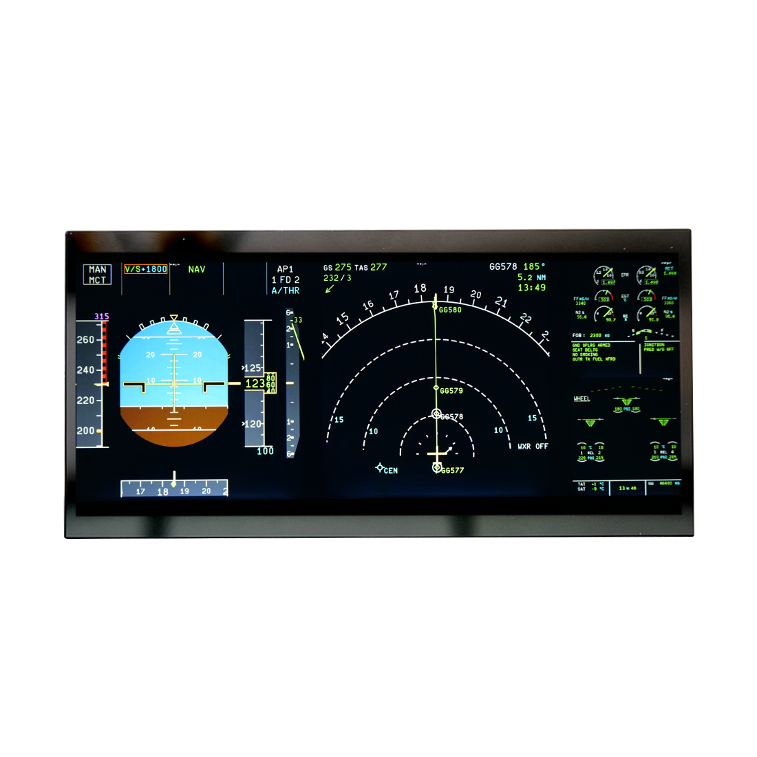 Pfd Instrument Helicopter Rowsfire A108 V2 A32X A35X A38X PFD-ND-E/WD Home Flight Deck Panel — A ...