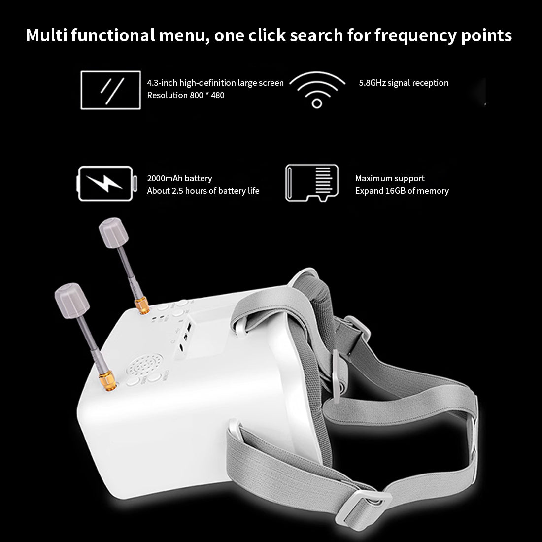 5.8 g fpv vr goggles 008D PRO FPV 5.8G HD Goggles with Drone View DVR