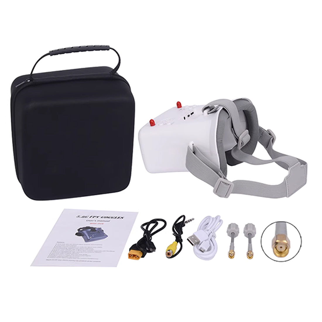 vr01 fpv goggles 008D PRO FPV 5.8G HD Goggles with Drone View DVR