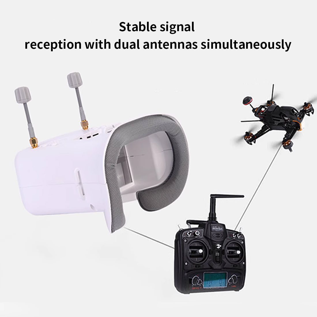 goggles for drones 008D PRO FPV 5.8G HD Goggles with Drone View DVR