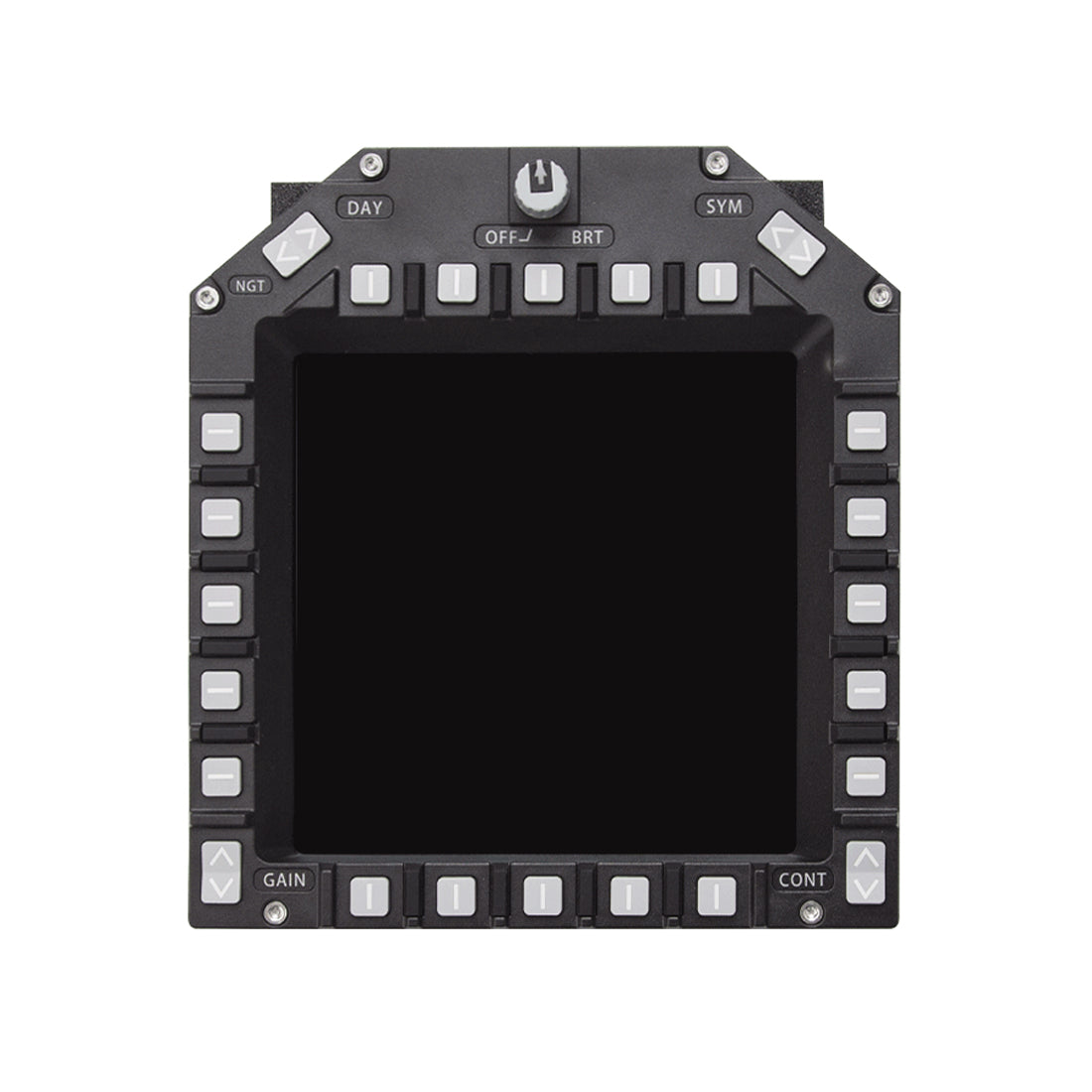 1/1 Scale 5-Inch 2K 24-Key Fighter Jet MFD/DDI Multi-Function Display Panel for PC Flight Simulators - Compatible with JF-17, F/A-18 & F16