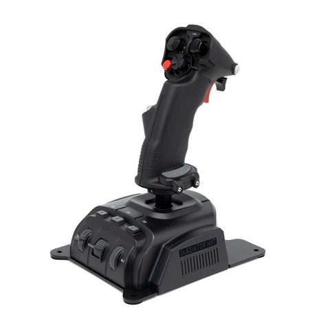 1/1 Scale GNE Flight Simulator Joystick Set (Stick + Base) - Compatible with Major Windows Combat Flight Simulators