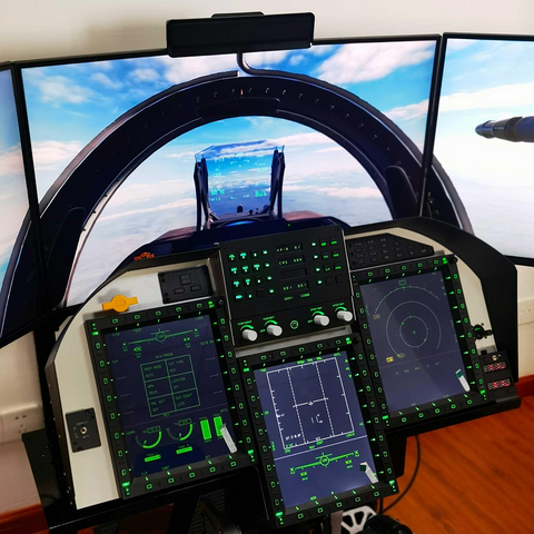 1/1 Scale UFCP Up Front Control Panel for PC Flight Simulators, Compatible with JF-17, F/A-18 & F16