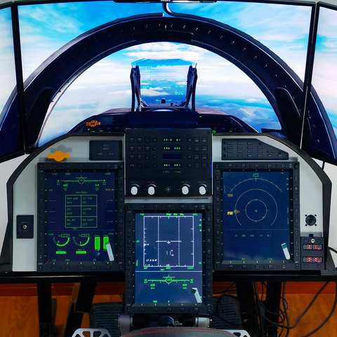 1/1 Scale UFCP Up Front Control Panel for PC Flight Simulators, Compatible with JF-17, F/A-18 & F16