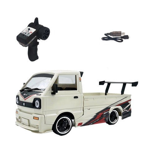 1/10 Scale 2.4G 4WD Full-Proportional Brushless RC Small Pickup Truck Model with Two Batteries