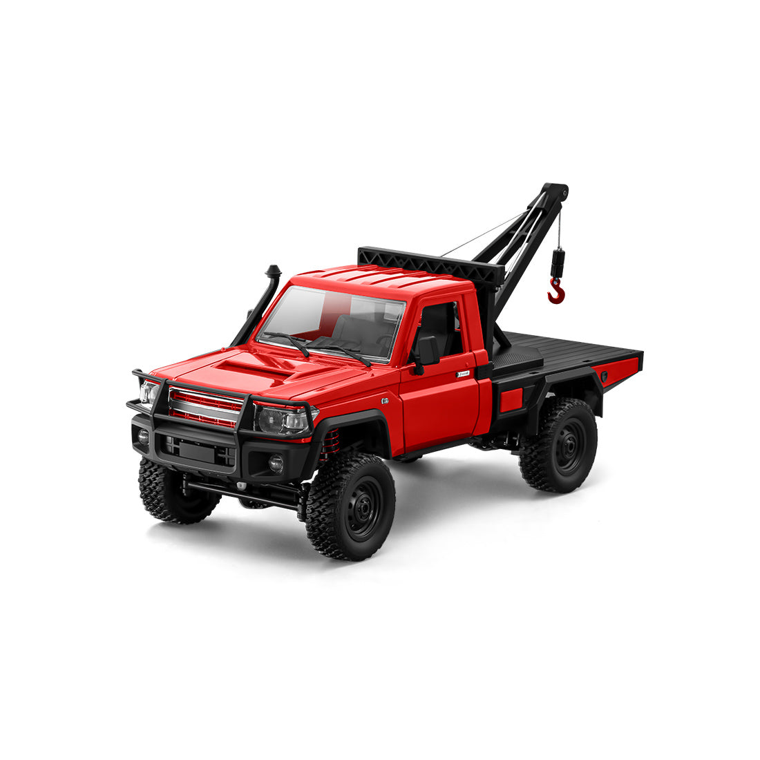 1/12 Scale RC Crawler Car 2.4G Full-proportional 4WD with Functional Crane, Liftable Hook & 2-Speed