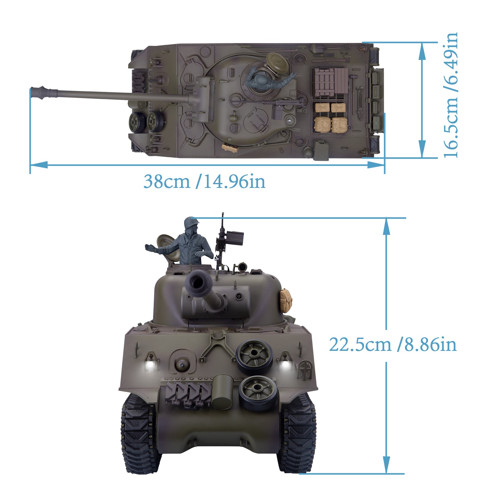 Heng Long RC US M4A3 Sherman Medium Tank | RTRhobby