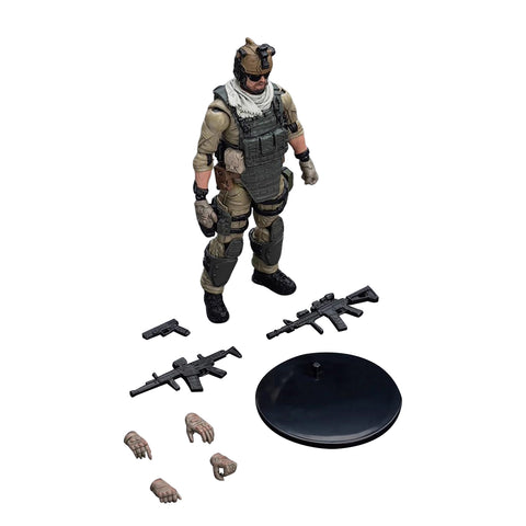 1/18 Scale Articulated Speicial Forces Soldier Figure,Compatible with 500-Class RC Helicopter