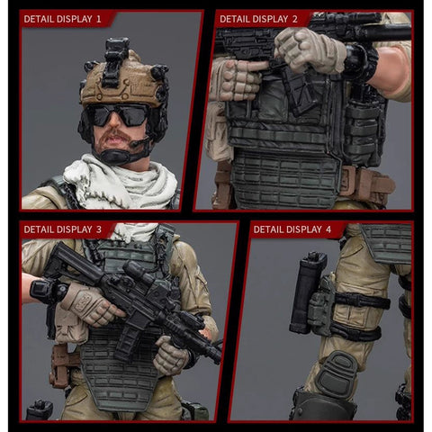 1/18 Scale Articulated Speicial Forces Soldier Figure,Compatible with 500-Class RC Helicopter