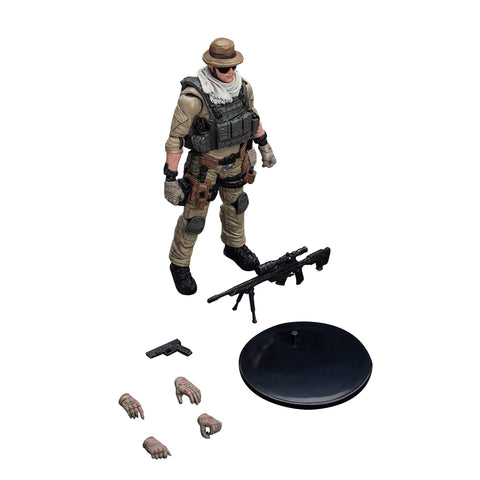 1/18 Scale Articulated Speicial Forces Soldier Figure,Compatible with 500-Class RC Helicopter