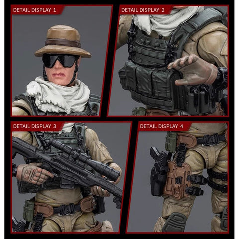 1/18 Scale Articulated Speicial Forces Soldier Figure,Compatible with 500-Class RC Helicopter
