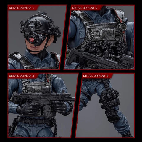 1/18 Scale Articulated Speicial Forces Soldier Figure,Compatible with 500-Class RC Helicopter