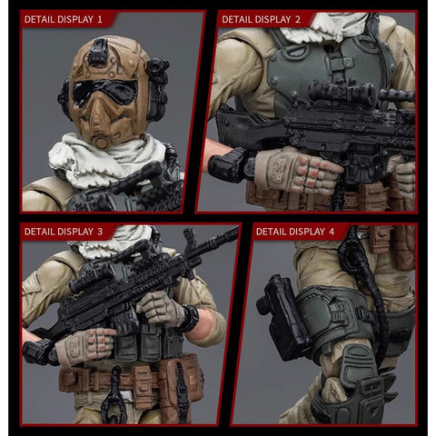 1/18 Scale Articulated Speicial Forces Soldier Figure,Compatible with 500-Class RC Helicopter