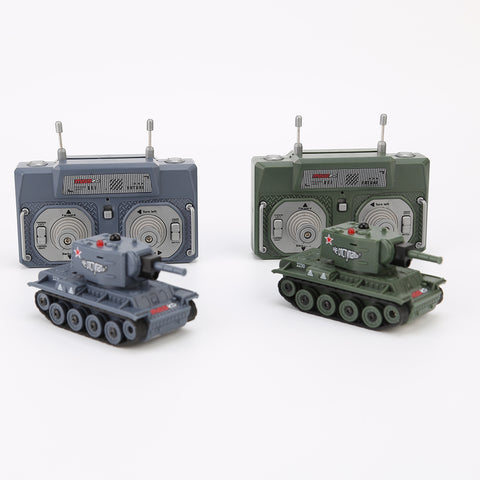 1/64 Scale 2.4G Mini RC Battle Tank Model with Infrared Combat Mode, Rotating Turret and Track Drive