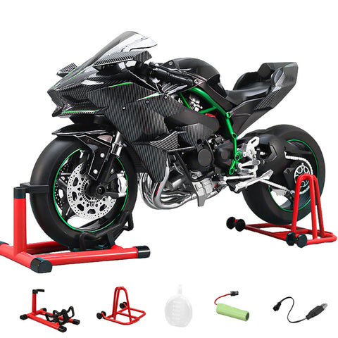 1/7 Scale Alloy Dynamic Motorcycle Model - V4 Edition with Ignition System & Smoke Spray