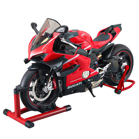 1/7 Scale Alloy Dynamic Motorcycle Model - V4 Edition with Ignition System & Smoke Spray