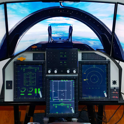 10.4-Inch Military-Grade LCD MFCD Display - Full-Size Multi-Function Color Panel for PC Flight Simulators, Compatible with JF-17, F/A-18 & F16