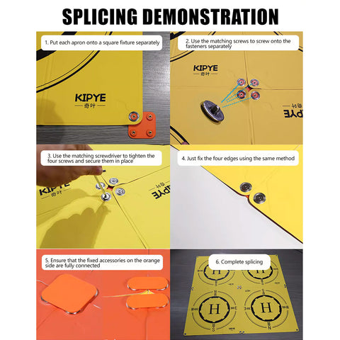 110cm Foldable and Reversible Helipad for Under 500-Level RC Helicopter Models (Splicing style)
