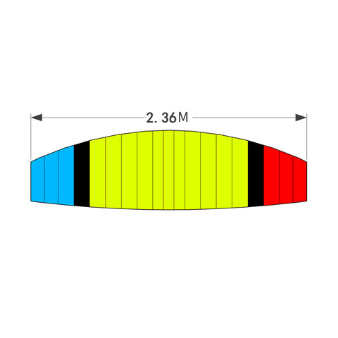 2.4G 2.36m Wingspan Nylon Canopy Fabric Electric RC Stunt Paraglider Model (RTF Version)