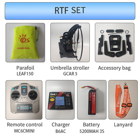 2.4G 2.36m Wingspan Nylon Canopy Fabric Electric RC Stunt Paraglider Model (RTF Version)