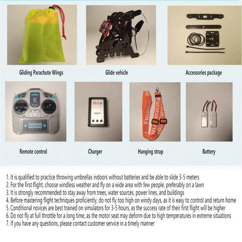 2.4G RC Electric Stunt Mini Paraglider Model High-Altitude Stunt Flight Paraglider Toy (RTF Version)