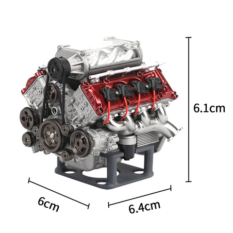 MAD RC V8 Engine Model Kit - DIY Working Simulation Engine For AX90104 SCX10Ⅱ Capra RC Cars