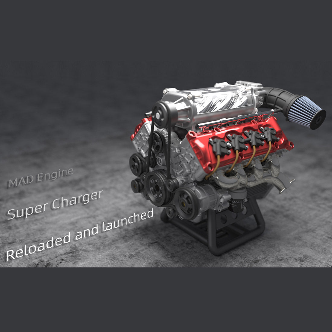 Engine Assembly Simulator 3D Simulation Dynamic V8 Engine Suitable for 1/10 RC Cars | RTRhobby