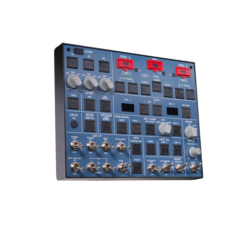 Rowsfire A107 V3.1 A32X MAX Light OVHD OVERHEAD Panel for MSFS 2020/2024 (Backlit+Metal Housing+Tactile Switches Edition) - Compatible with FENIX A32X, FBW A32X - Windows Flight Sim Home Cockpit