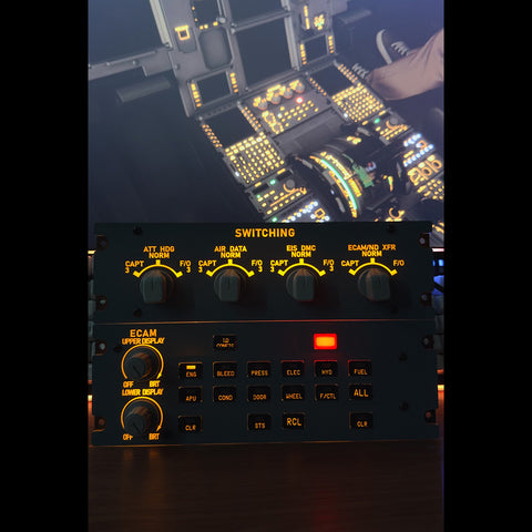 Rowsfire A109 V3.0 A32X Full Size ECAM Home Cockpit Panel for MSFS 2020/2024, FENIX, FBW on Windows