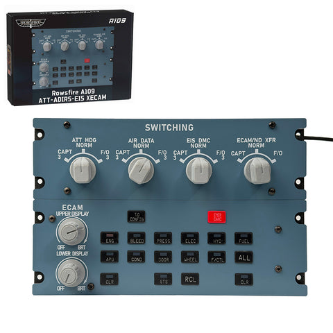Rowsfire A109 V3.0 A32X Full Size ECAM Home Cockpit Panel for MSFS 2020/2024, FENIX, FBW on Windows