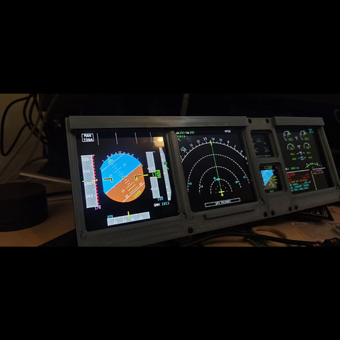 A32X/A35X/A38X PFD-ND-ECAM-E/WD 4-in-1-Display for MSFS 2020/2024 - Compatible with Fenix, PMBG, FBW & NEOV2 - Windows Home Cockpit Panel（Pre-Sale）