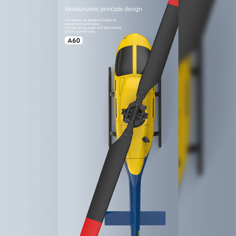 RC ERA A60 1/42 Scale BELL206 90-Class 2.4G 4CH Mini RC Helicopter Model with Optical Flow Altitude Hold (RTF Version)