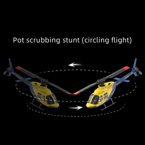 RC ERA A60 1/42 Scale BELL206 90-Class 2.4G 4CH Mini RC Helicopter Model with Optical Flow Altitude Hold (RTF Version)