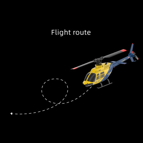 RC ERA A60 1/42 Scale BELL206 90-Class 2.4G 4CH Mini RC Helicopter Model with Optical Flow Altitude Hold (RTF Version)
