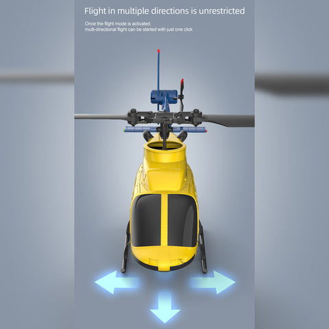 RC ERA A60 1/42 Scale BELL206 90-Class 2.4G 4CH Mini RC Helicopter Model with Optical Flow Altitude Hold (RTF Version)
