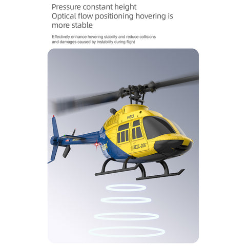 RC ERA A60 1/42 Scale BELL206 90-Class 2.4G 4CH Mini RC Helicopter Model with Optical Flow Altitude Hold (RTF Version)