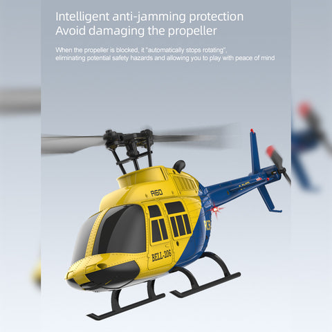 RC ERA A60 1/42 Scale BELL206 90-Class 2.4G 4CH Mini RC Helicopter Model with Optical Flow Altitude Hold (RTF Version)